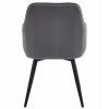 Set 2 scaune tip fotoliu bucatarie/living, Artool, Nana, rotativ, catifea gri inchis, picioare metal negru, 56x61x83.5 cm