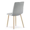 Set 6 scaune bucatarie/living, Artool, Libra, catifea gri deschis, picioare metal natur, 45x54x86.5 cm