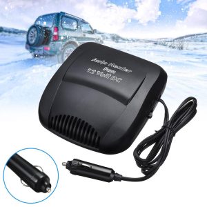 Aeroterma auto 2in1, Ventilate, Incalzire Rapida si Dezghetare Geamuri, alimentare 12V, putere 150W, cu mufa de bricheta