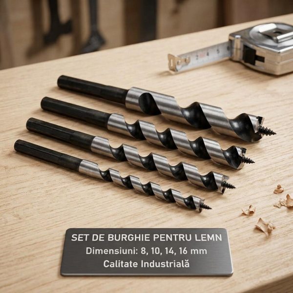 Set 4 burghie lemn Lewis 8/10/14/16x450 mm, Richmann Exclusive
