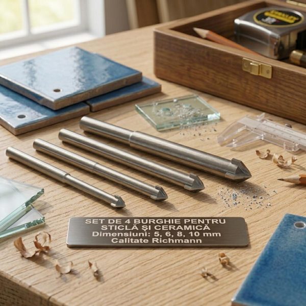 Set 4 burghie sticla si ceramica 5/6/8/10 mm, Richmann