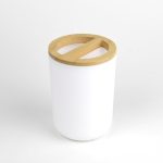 Set Elegant pentru baie format din 6 piese alb/maro - imagine 5