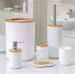 Set Elegant pentru baie format din 6 piese alb/maro