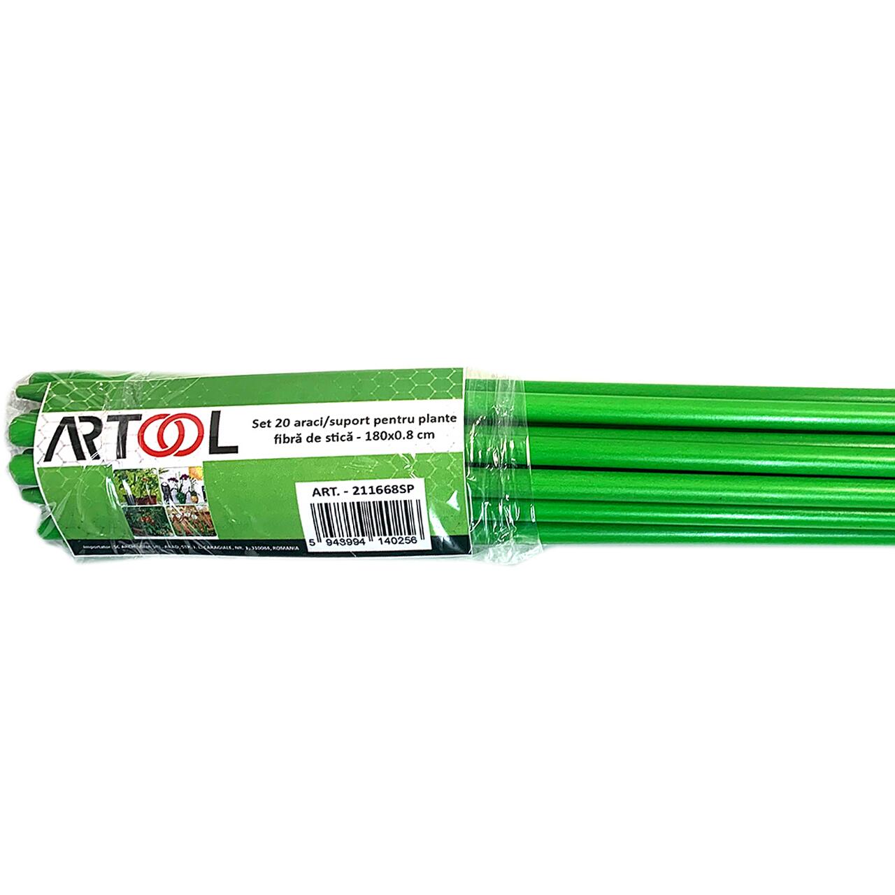 211668SP_square Set 20 suporti/araci pentru plante, legume, fibra de sticla, 180x0.8 cm, Artool - imagine 5