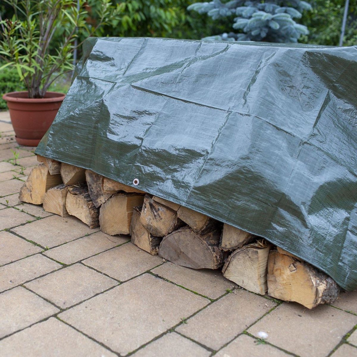 Prelata Impermeabila Cu Inele, 4.9X7.9 M, Pe, 65 G/Mp, 40 Mp