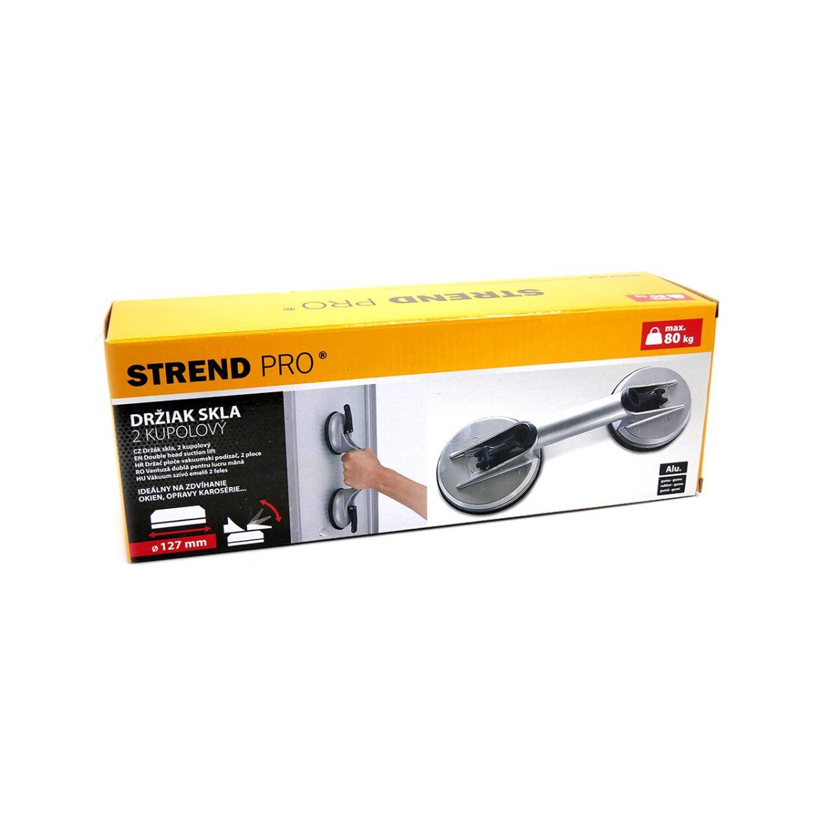 Ventuza Pentru Transport Si Montat Parbrize, Geamuri, Placi Marmura, Granit, 2 Brate, Max 80 Kg, Strend Pro