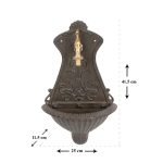 Chiuveta de gradina, model mini, aluminiu, maro, 25x11.5x41.5 cm, Strend Pro - imagine 4