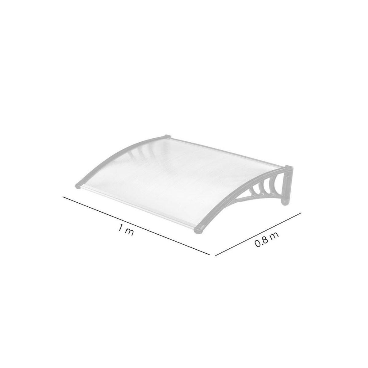 Copertina Marchiza, Policarbonat, Transparent, 0.8X1 M