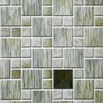 Panou decorativ, PVC, model mozaic, striat, nuante gri, 96x48.5 cm