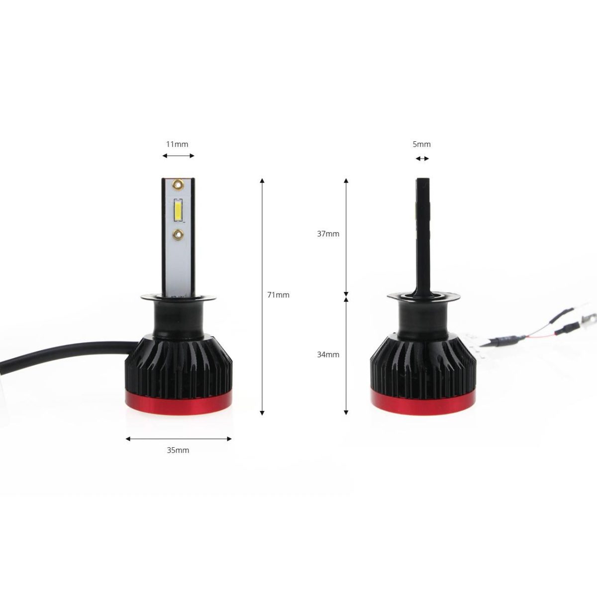 Becuri Auto Led Bf Series Amio Compatibil H1, Destinat Competitiilor Auto Sau Off-Road