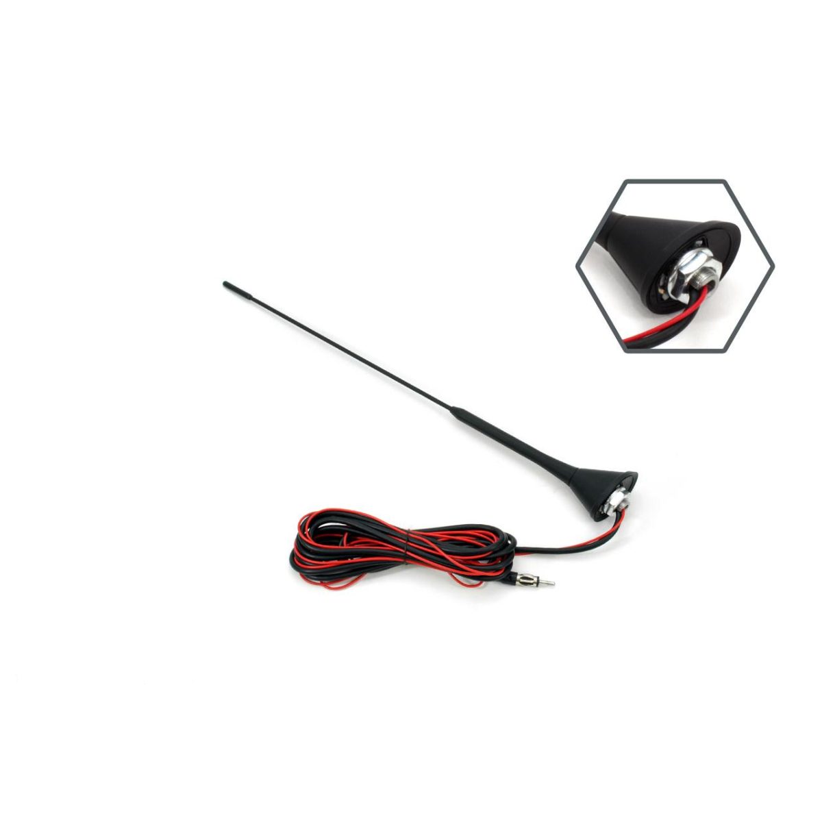 Antena Radio Auto Universala 40Cm Cu Amplificator Ant08