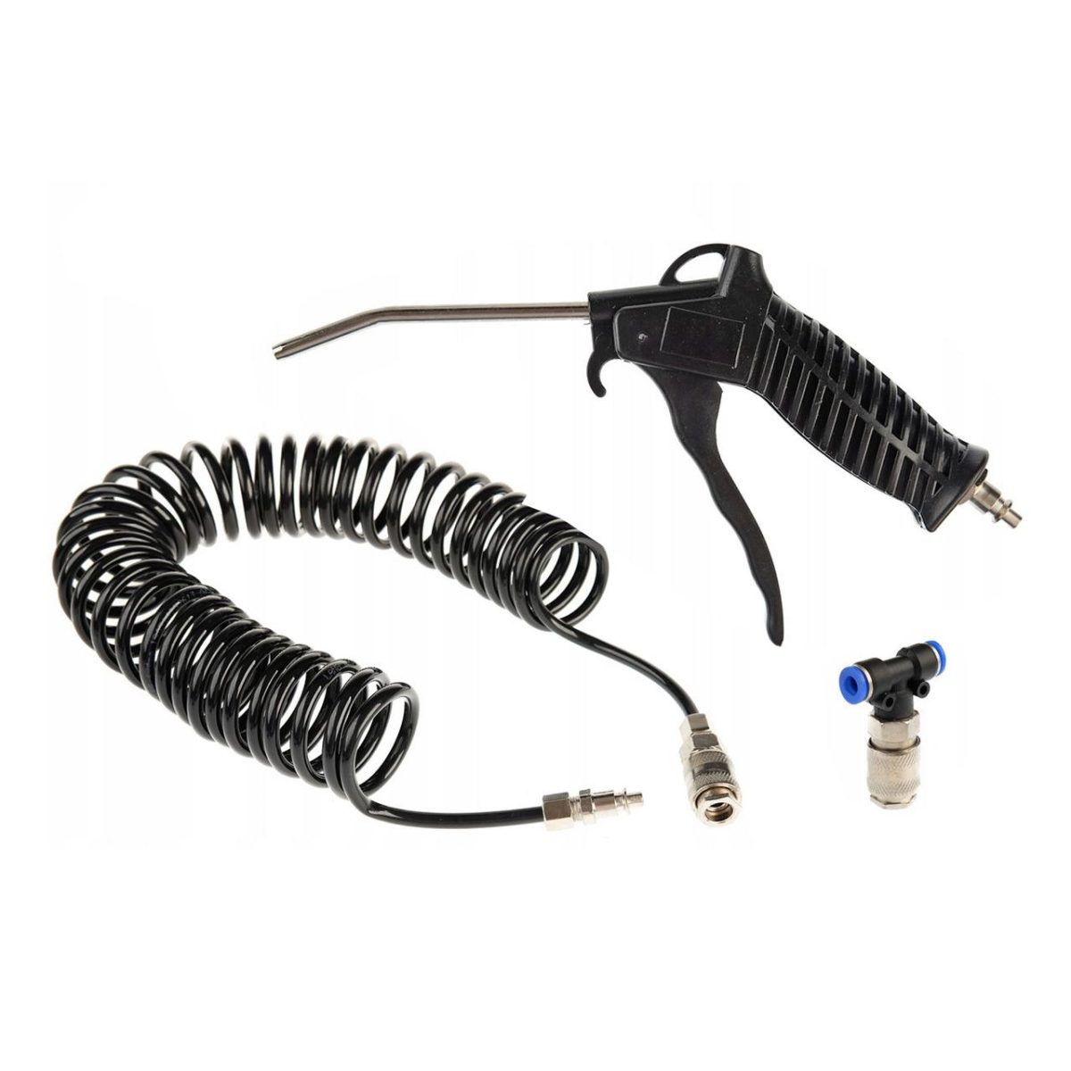 Set De Suflat Cu Pistol, Furtun Spiralat, Cuplaje, 13Atm - Imagine 1