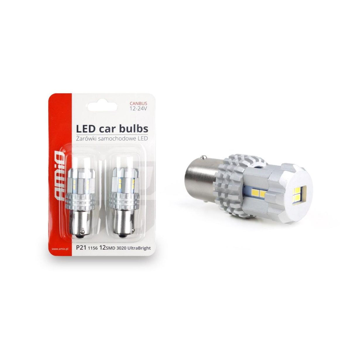 Set Becuri Auto Cu Led Canbus Compatibil P21 R5W/R10W 22 Smd Alb 12V/24V, Destinat Competitiilor Auto Sau Off-Road