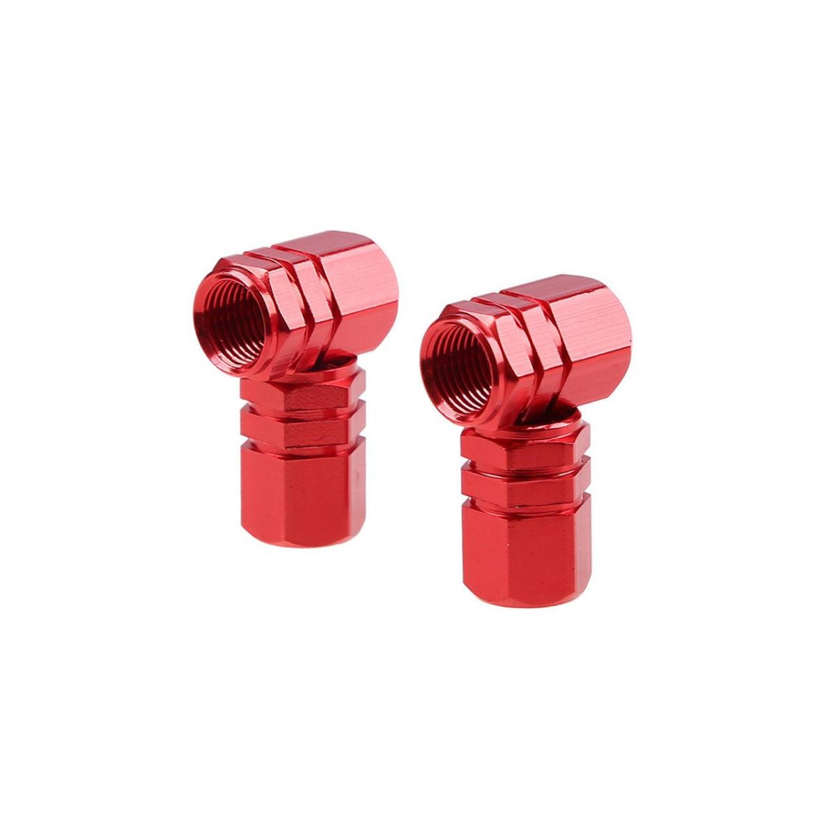 Set Capacele Auto Pentru Ventil Hexagon Rosu 4 Buc