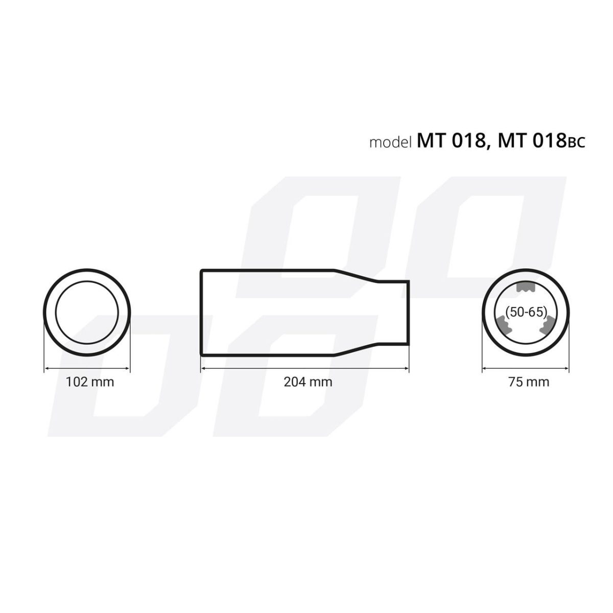 Ornament Toba Esapament Din Otel Inoxidabil Mt 018Bc