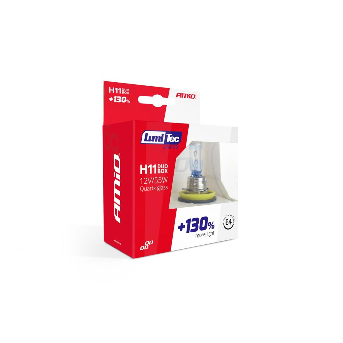 Set Becuri Cu Halogen H11 12V 55W Lumitec Limited + 130% Duo Box