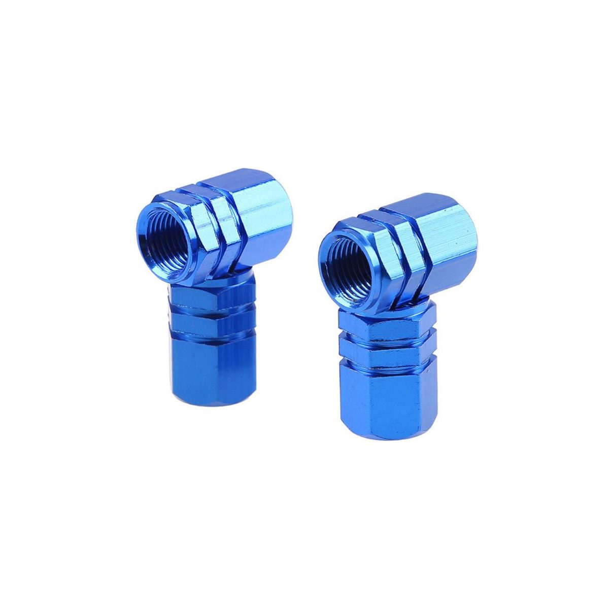 Set Capacele Auto Pentru Ventil Hexagon Albastru 4 Buc