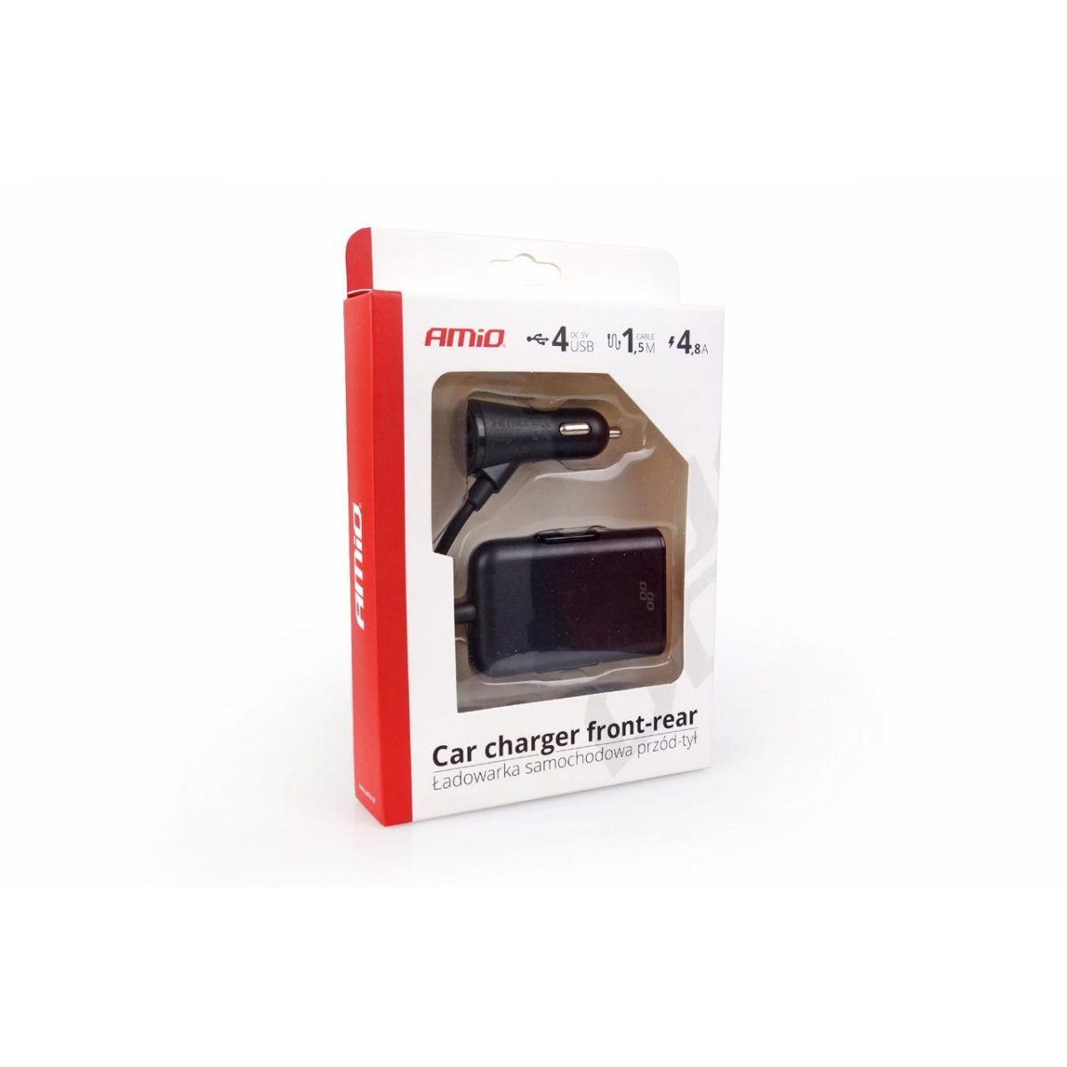 Incarcator Auto Fata-Spate Cu Cablu 4Xusb
