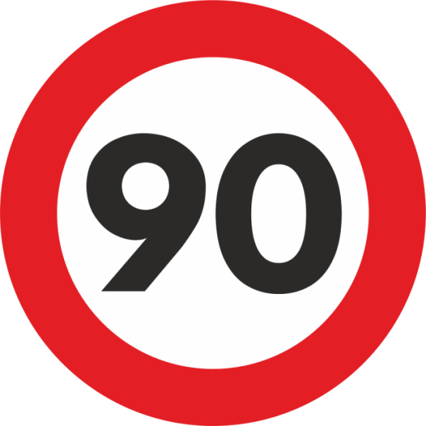 Autocolant Sticker "Limita Viteza" Reflectorizant - 90km/h