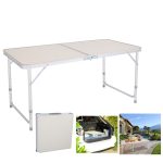 Masa Pliabila din aluminiu cu blat MDF pentru picnic, dimensiune 120 x 60 cm - imagine 3