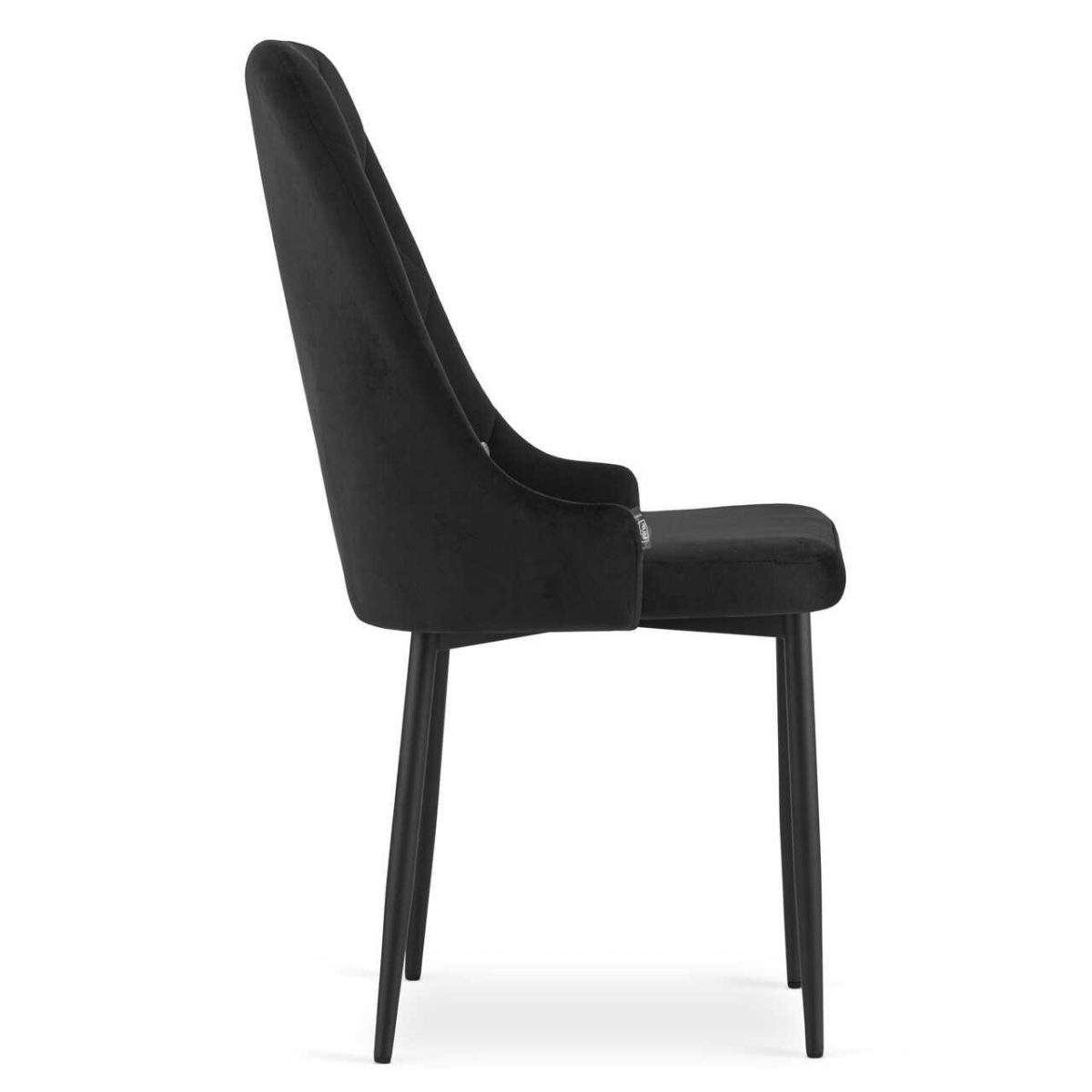Scaun Bucatarie/Living, Artool, Amore, Catifea, Metal, Negru, 48X56X93 Cm