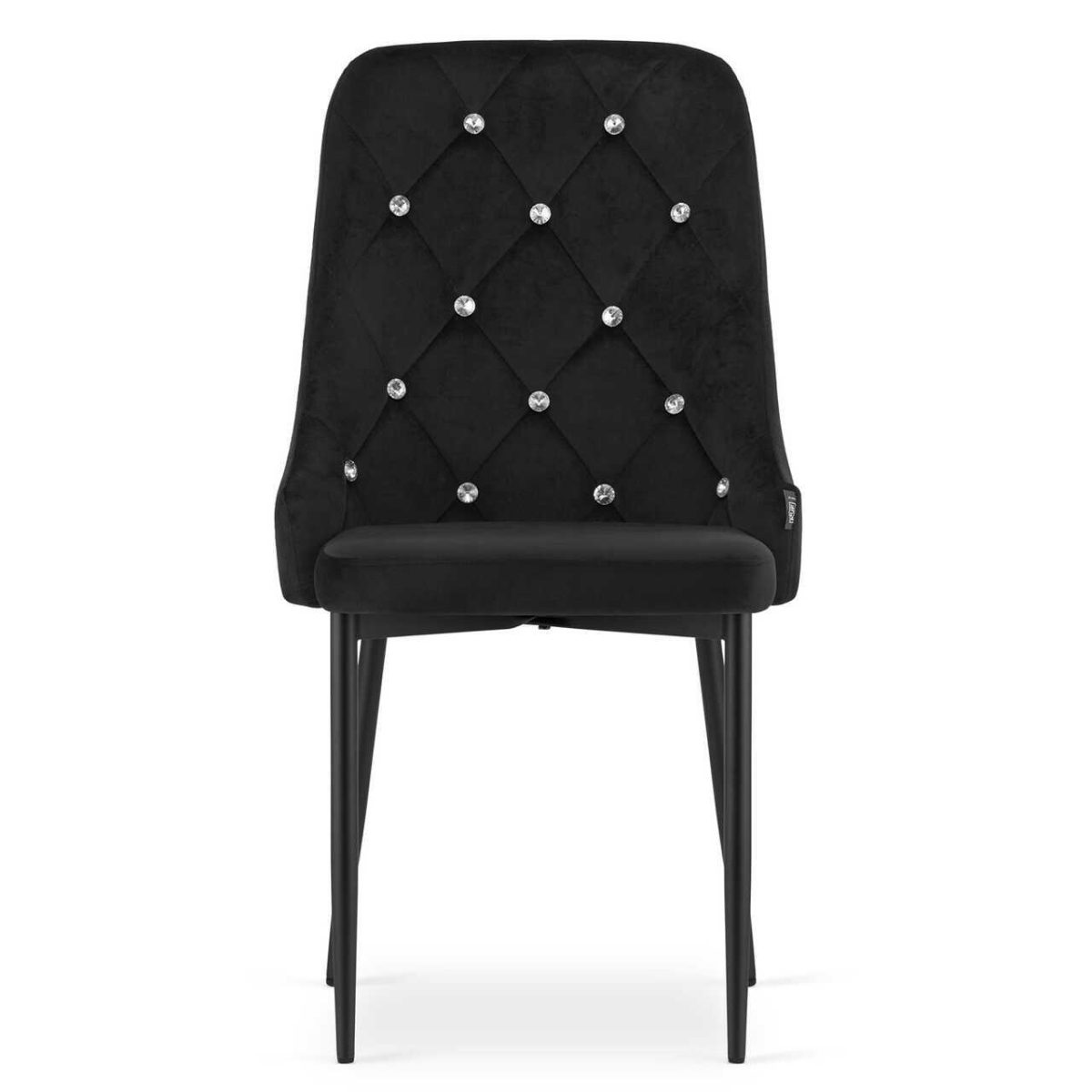 Scaun Bucatarie/Living, Artool, Amore, Catifea, Metal, Negru, 48X56X93 Cm