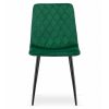 Scaun bucatarie/living, Artool, Turin, catifea, metal, verde si negru, 44.5x53x88.5 cm