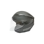 Casca moto tip jet neagra cu viziera transparenta si ochelari de soare marimea XL, model Urban - imagine 3