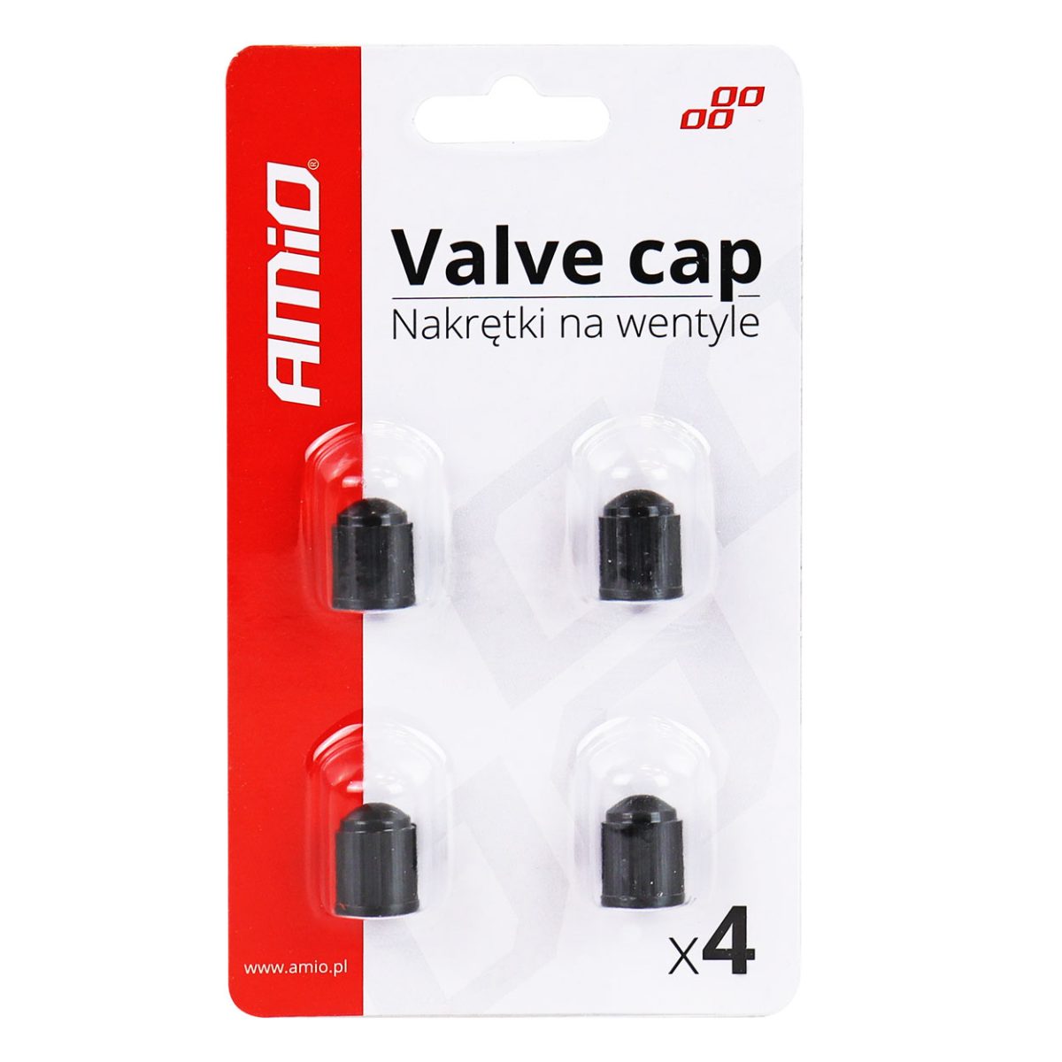 Set 4 Capacele Auto Din Plastic Pentru Ventil, Culoare Neagra