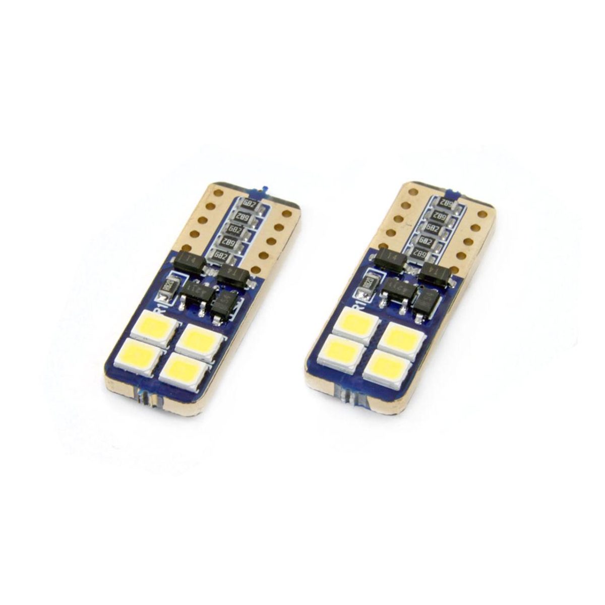 Set Becuri Auto Cu Led Canbus Compatibil T10E W5W 8 Smd Alb 12/24V, Destinat Competitiilor Auto Sau Off-Road