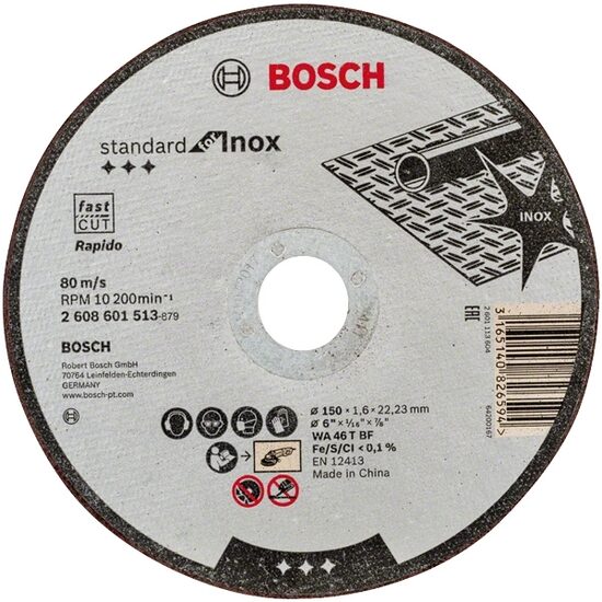 Disc debitat metal/inox 150x22.2x1.6 mm