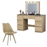 Set masa de toaleta/machiaj Vanessa + scaun Mark