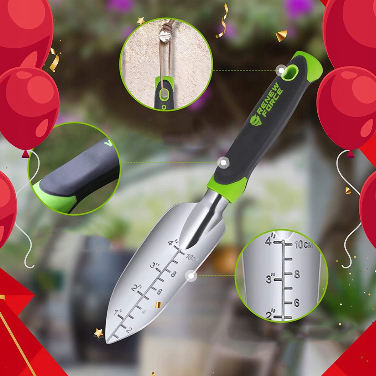 Set 5 Unelte De Gradina De Inalta Calitate Cu Manere Din Silicon, Model Avx-Wt-Gdntol