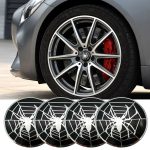 Set 4 buc. ornament central janta, model "Spider", diametru 5cm