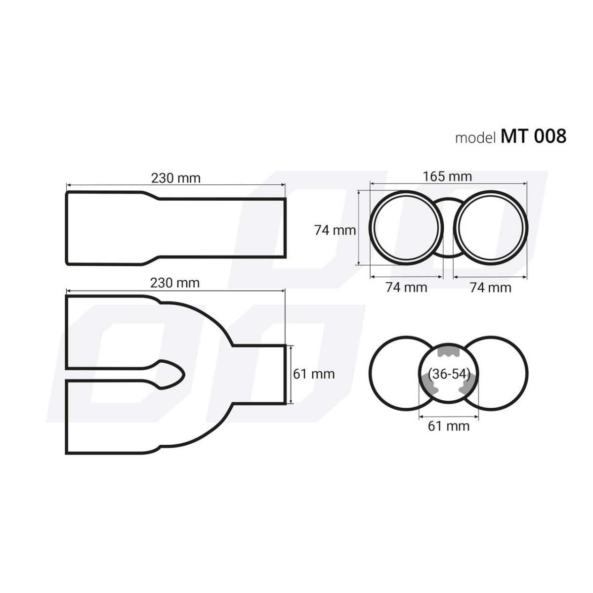 Ornament Toba Esapament Din Otel Inoxidabil Mt 008