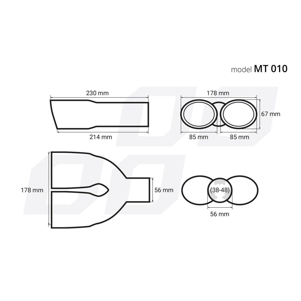 Ornament Toba Esapament Din Otel Inoxidabil Mt 010