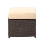 Set mobilier gradina/terasa, poliratan, maro si crem, 1 masa, 2 tabureti, 1 canapea colt, Chomik, Cassy - imagine 5