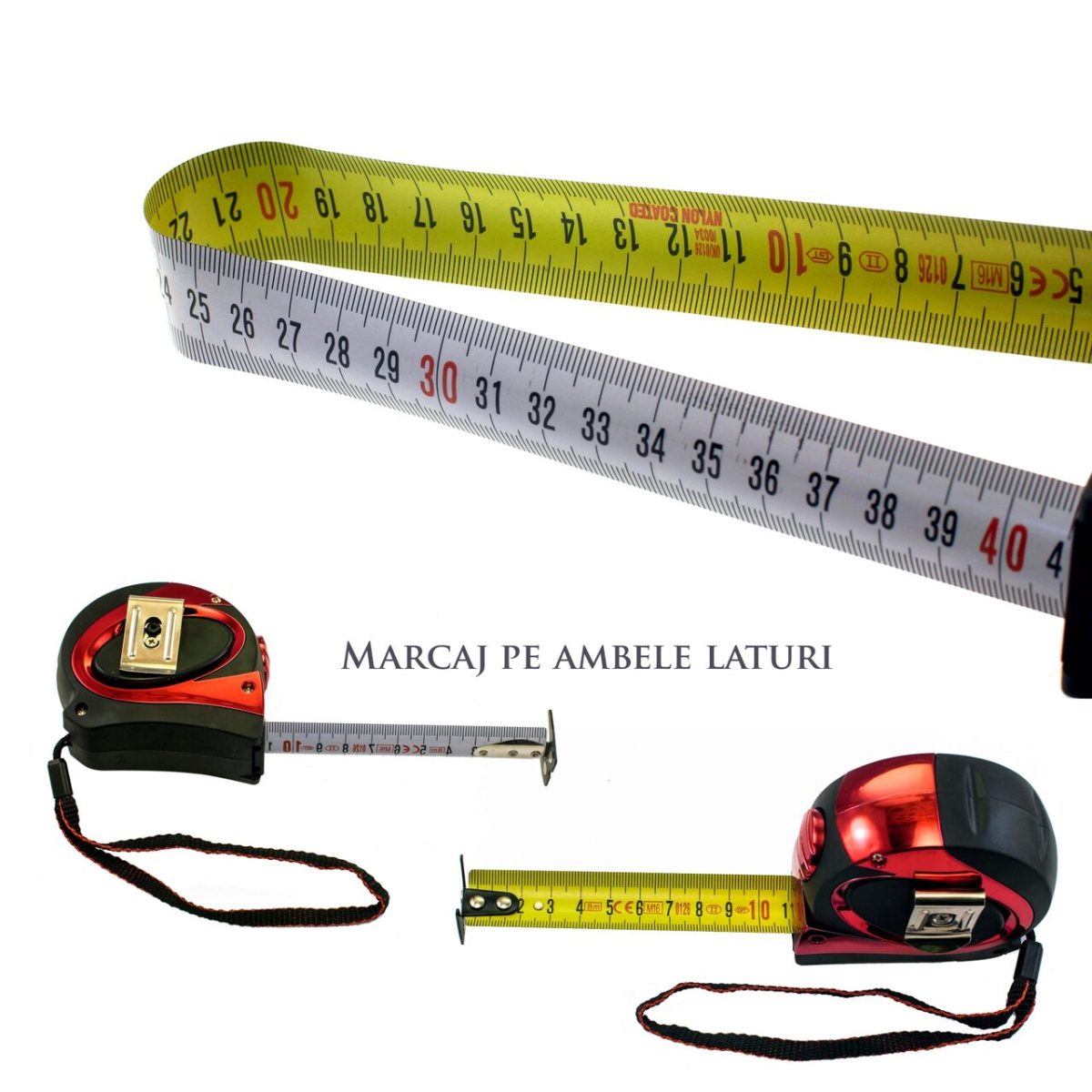 Ruleta Magnetica Cu Marcaj Pe Ambele Parti Si Autoblocare - Latime Banda 25Mm