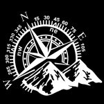 Sticker autoadeziv pentru vehicule Off Road, model "Kompass", dimensiune 44 x 55 cm, culoare Alba - imagine 3