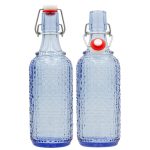 Set 12 sticle culoare Albastru Transparent, volum 0,5l - imagine 4