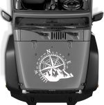 Sticker autoadeziv pentru vehicule Off Road, model "Kompass", dimensiune 44 x 55 cm, culoare Alba - imagine 2