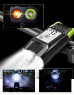 Vitezometru Digital cu lampa Fata + Spate si Claxon, waterproof, pentru bicicleta, model AVX-WT-BK-1718B - imagine 6