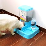Distribuitor de alimente si apa pentru animale, 2in1, culoare Albastru - imagine 2