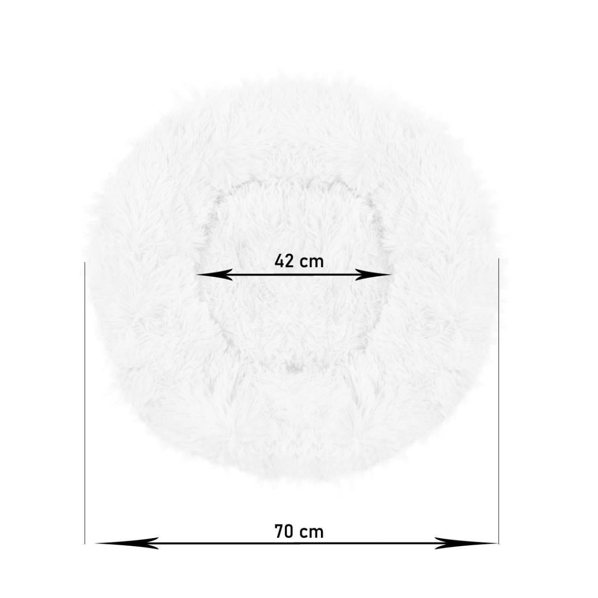Culcus Moale Pentru Caine/Pisica, Negru, 70 Cm