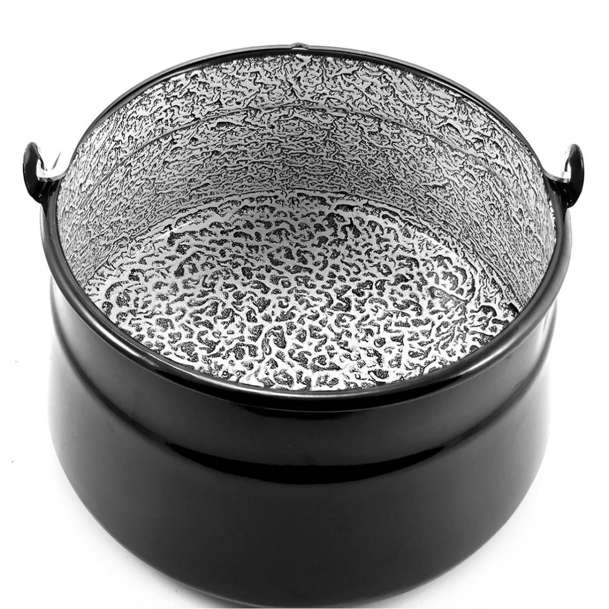 Ceaun Emailat Cu Maner, Fund Plat, 6 L, Perfect Home