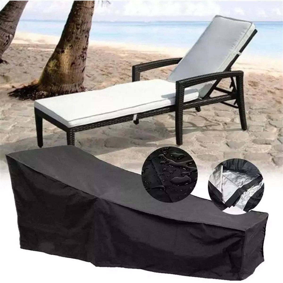 Husa Impermeabila Pentru Sezlong Gradina, 210 X 80 Cm