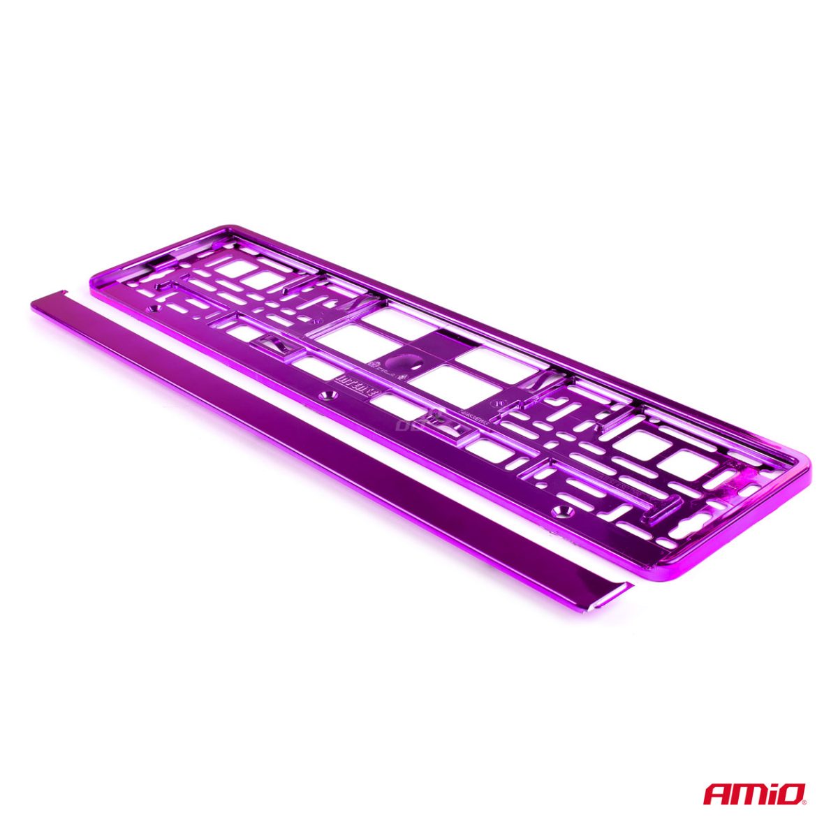 Suport Numar Inmatriculare Din Plastic, Calitate Premium, Culoare Violet