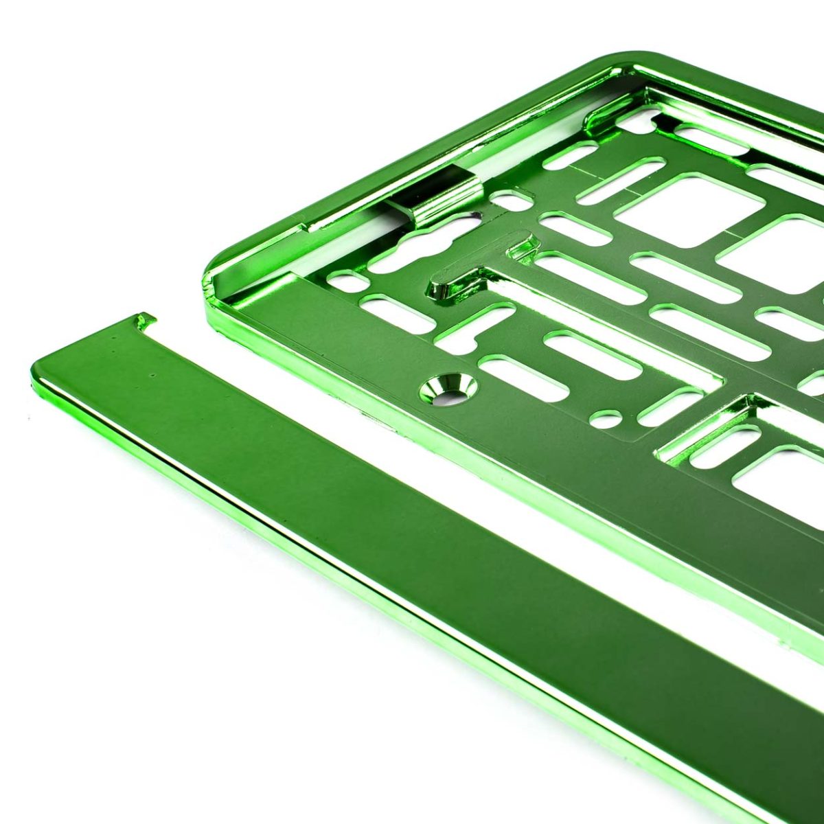 Suport Numar Inmatriculare Din Plastic, Calitate Premium, Culoare Verde