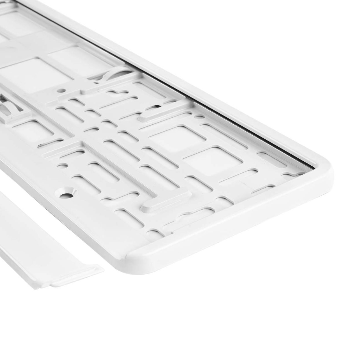 Suport Numar Inmatriculare Din Plastic, Calitate Premium, Culoare Alba