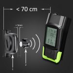 Vitezometru Digital cu lampa Fata + Spate si Claxon, waterproof, pentru bicicleta, model AVX-WT-BK-1718B - imagine 2